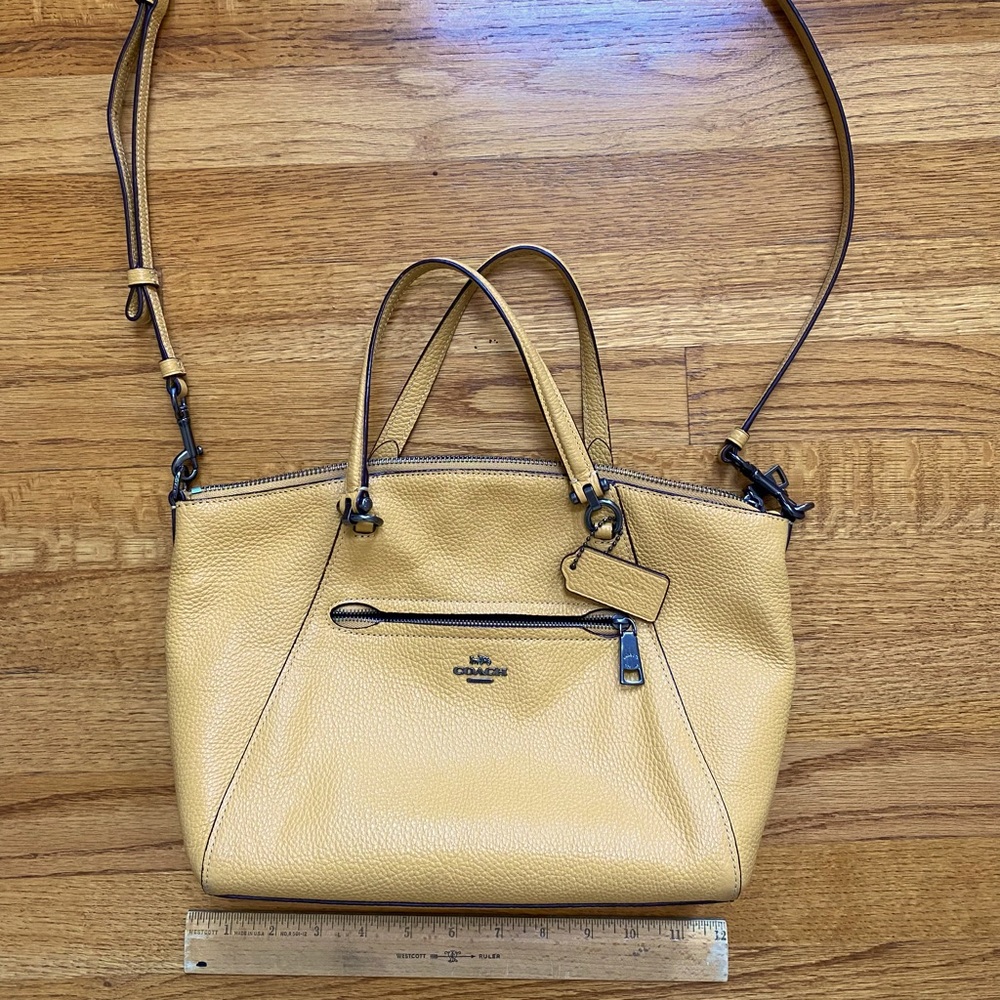 Coach Leather Mustard Crossbody Purse